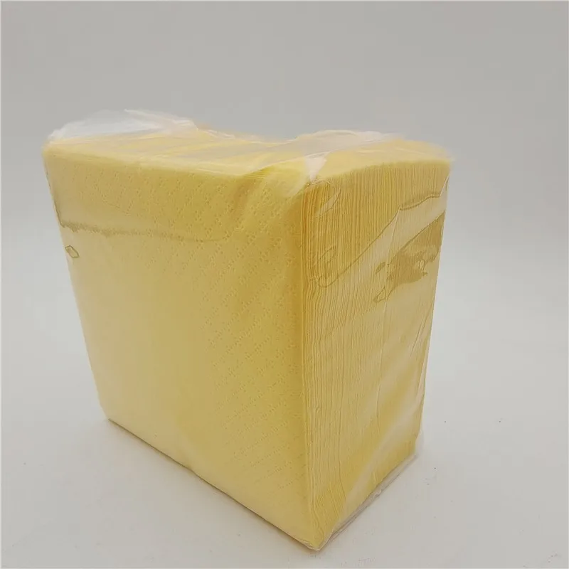 Wholesale Customized High Quality Virgin Pulp Yellow Printed Decorative Mixed Flamings Paper Napkins