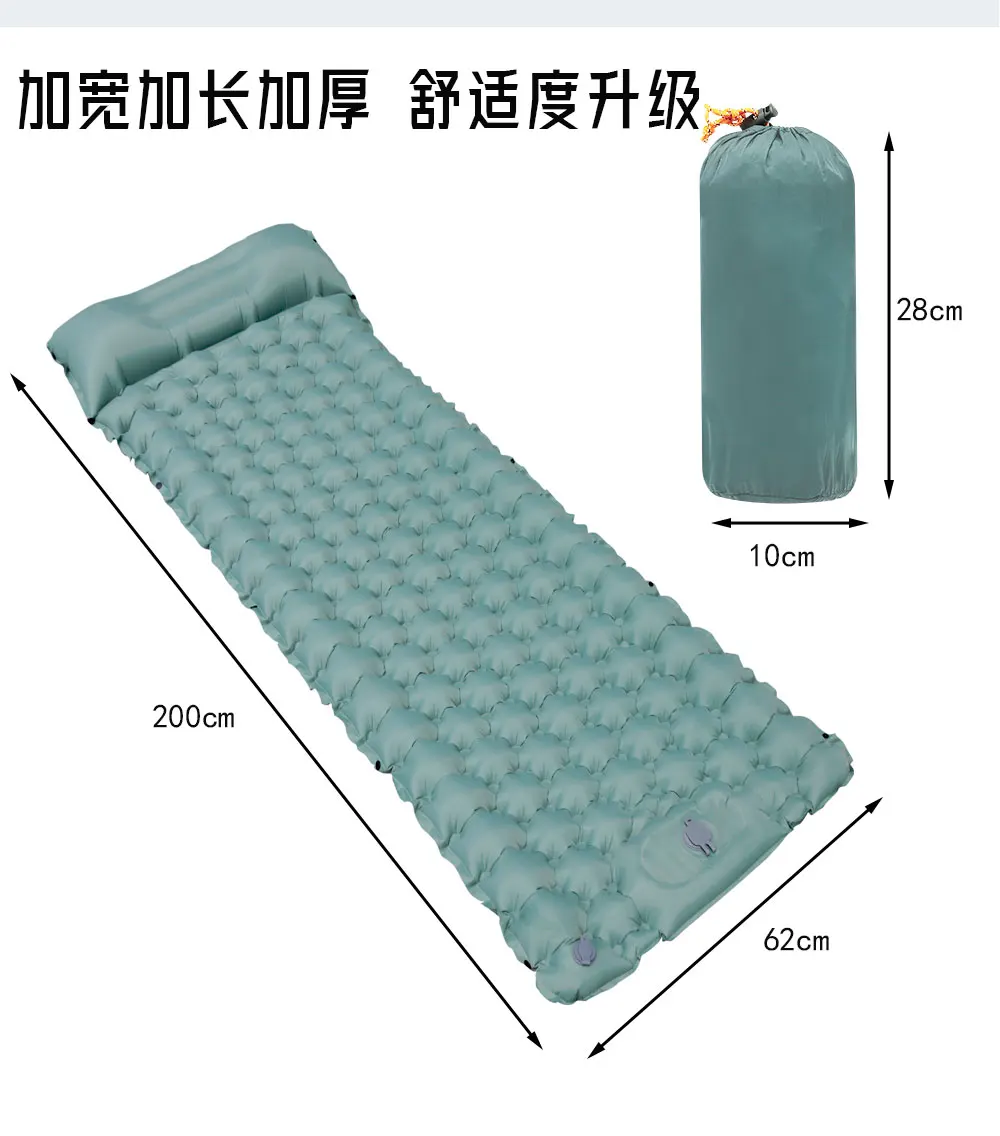 Air Matress Ultra Light Durable Camping Self Inflating Sleeping Mat with Built-in Foot Pump Lightweight Sleeping Pad