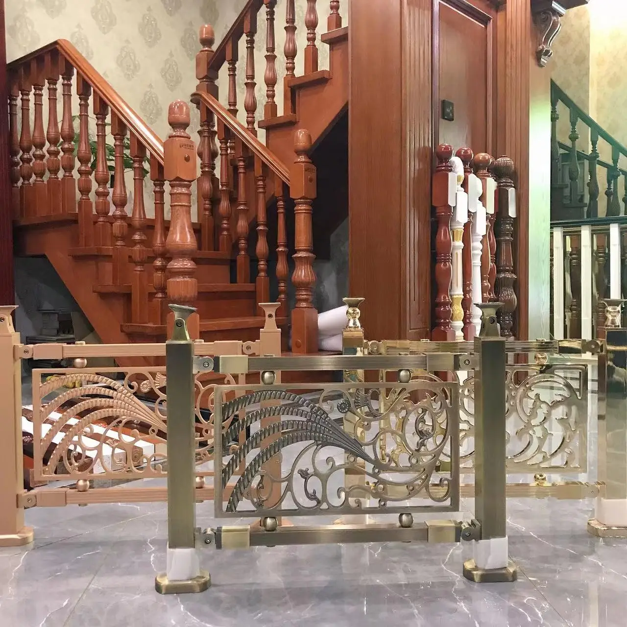 Wholesale customized copper stair handrails with beautiful design