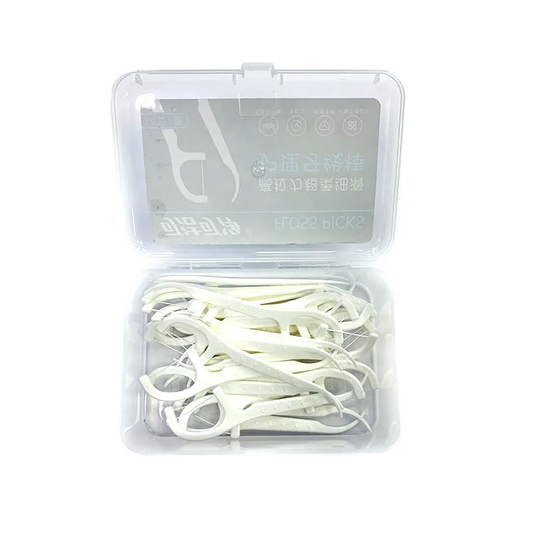 Недорогая портативная зубная нить, коробка, зубная нить премиум класса, 50 шт. одноразовых зубных нитей