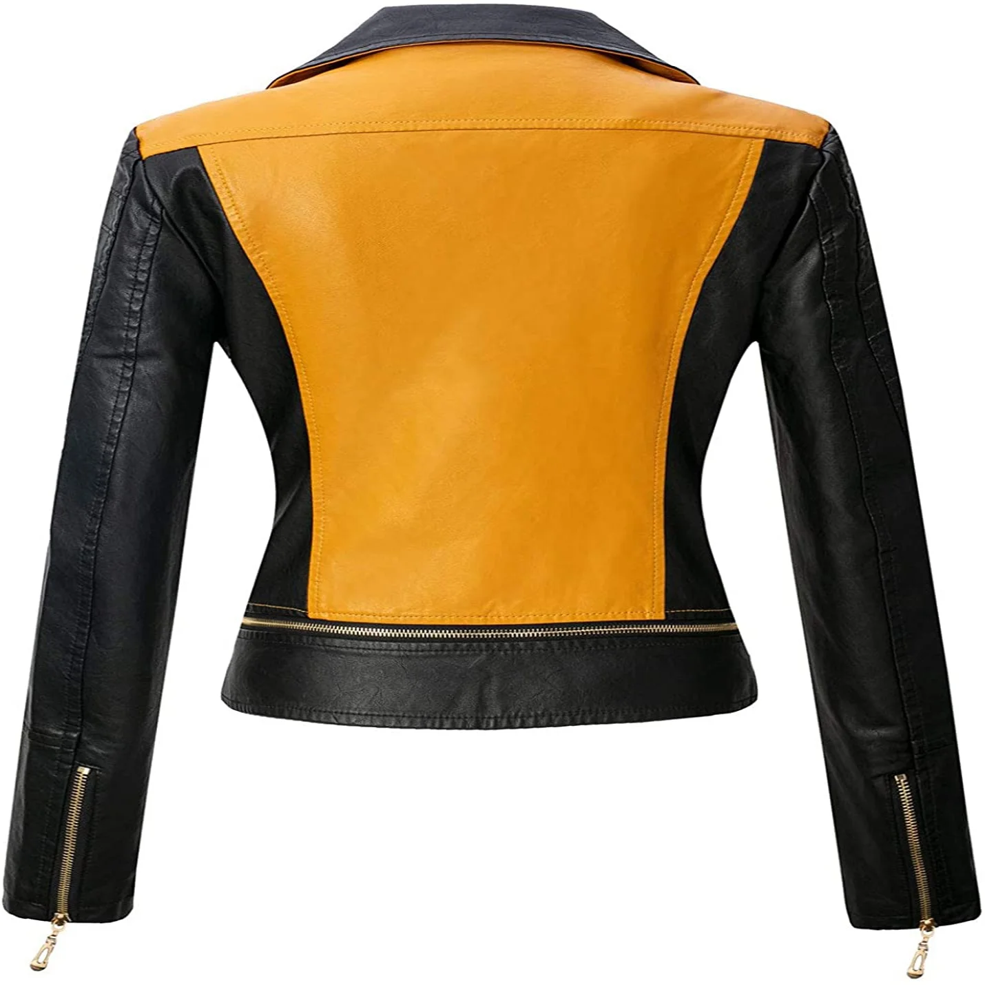 Motorbike Studs leather Custom Printing Wind Breaker Women Fashion Jacket women short jacket