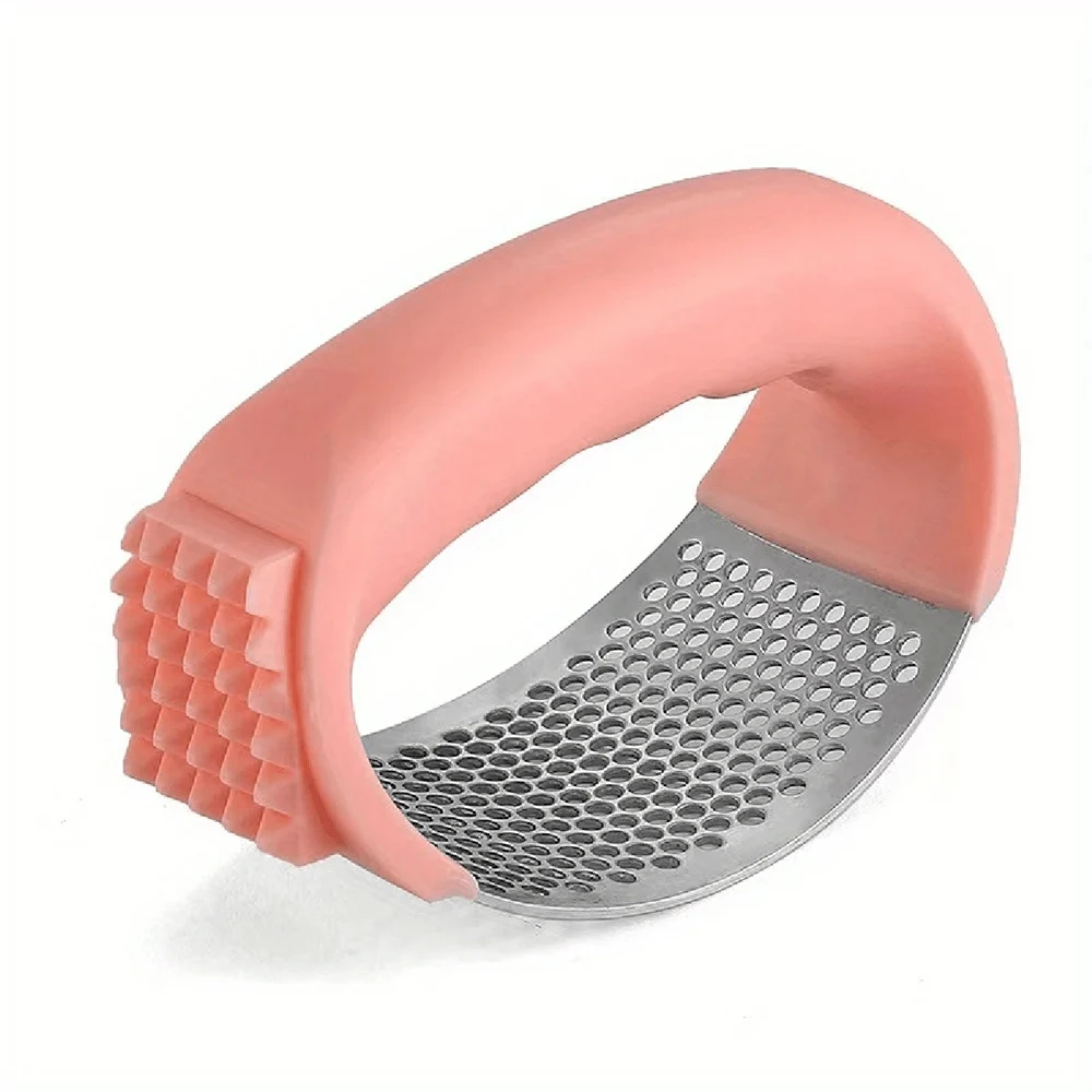 304 Stainless Steel Garlic Press 2-in-1 Garlic Masher And Meat Tenderizer Kitchen Cooking Tool Set