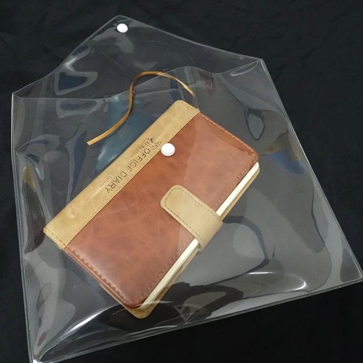Clear Document Folders Transparent Filing Envelopes File Holder With Snap Button Closure