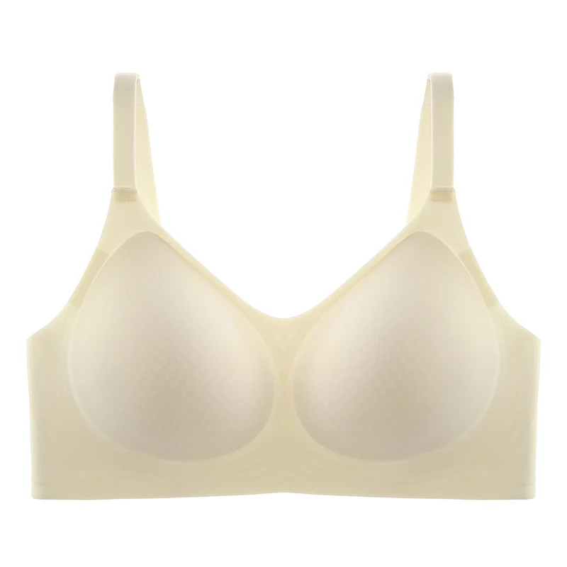 Wholesale Plus Size And Thin Jelly Glue breathe Seamless Underwear For Women Without Steel Ring Bra