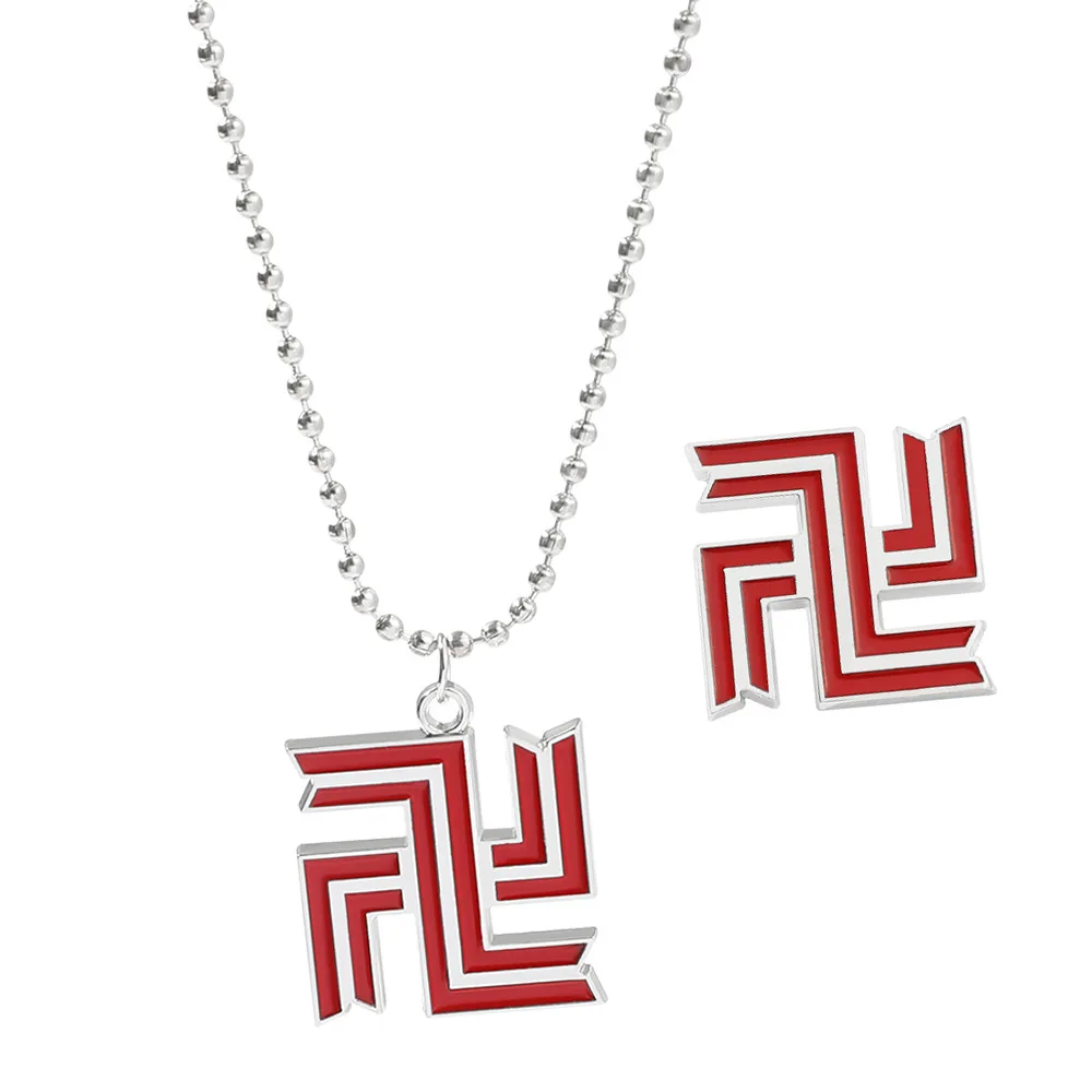 Wholesale Anime Mikey VS Tokyo Revengers Four Leaf Clover Pendant Necklace Izona Acrylic Earrings key chain Jewelry