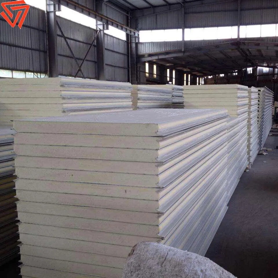 zinc steel 40mm pu pur pu polyurethane sandwich panel canada