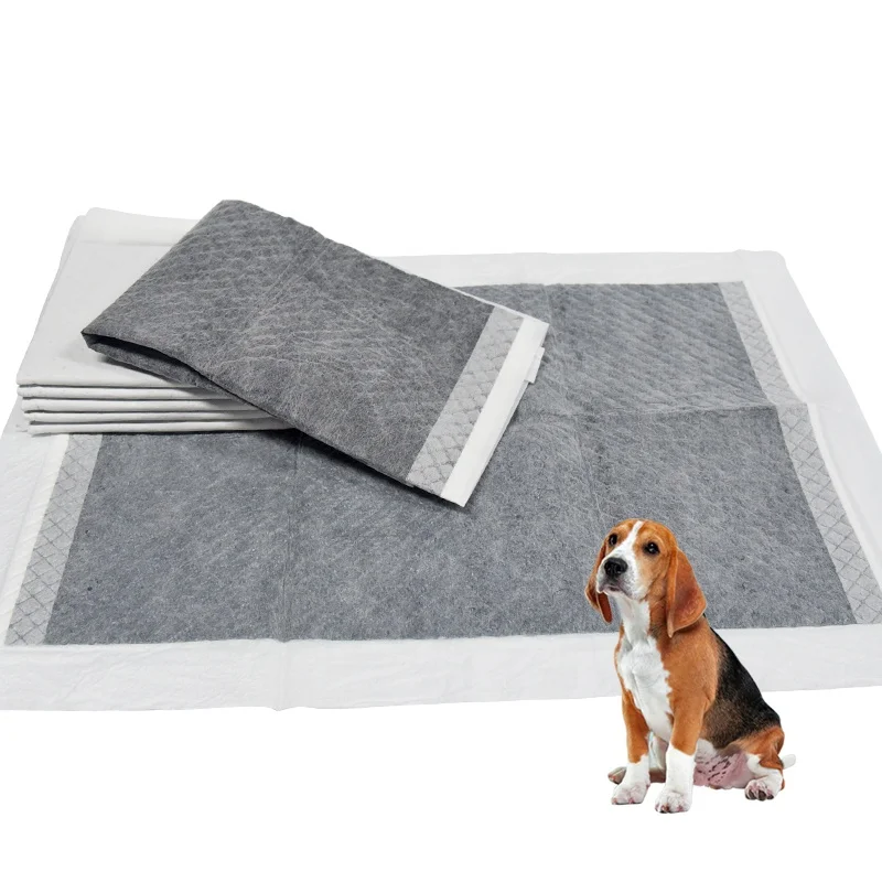 High water absorbent carbon pet pad planet safe carbon charcoal pet pads 28 x 44 black bamboo pet pad