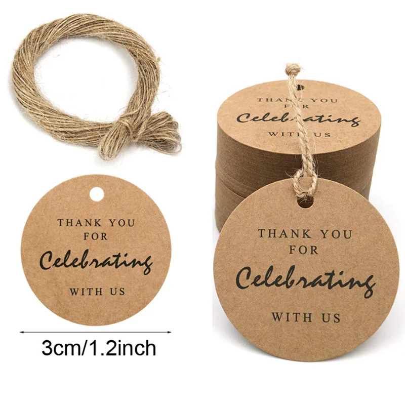stock swing tag with Thank you for celebrating with us tag handmade handmade label gift decoration blank price tag ready to ship