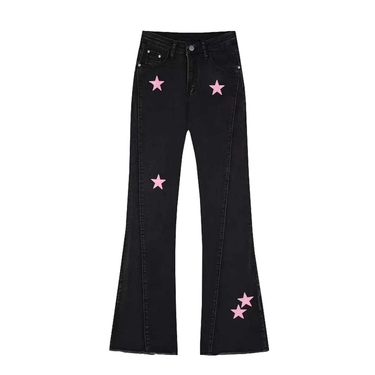 Wholesale customized black jeans children Patterns pants denim trousers kids girls jeans