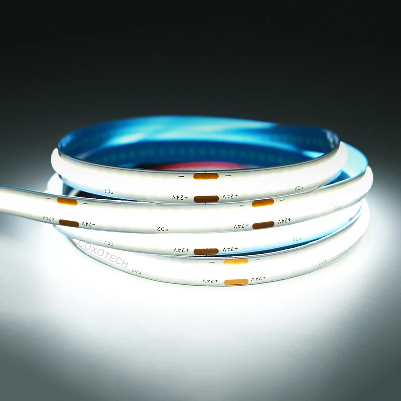 COXO Factory wholesale cob strip led light CE ROHS 12v 24v 3000k 4000k 6500k 320led cob led strip light