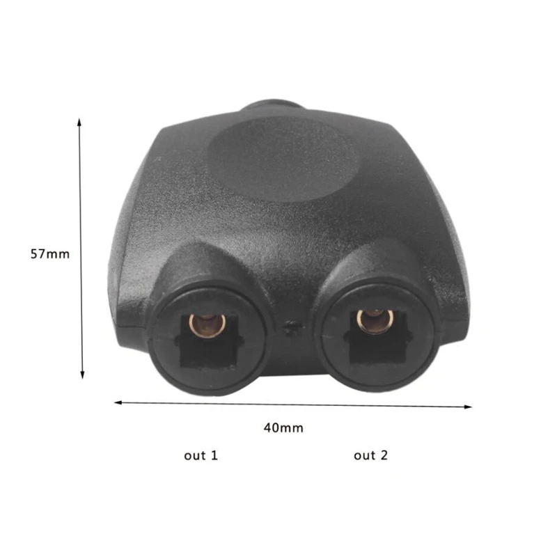 1 to 2 Way Digital Toslink Optical Audio Splitter Adapter Fiber Optic Converter SPDIF Cable