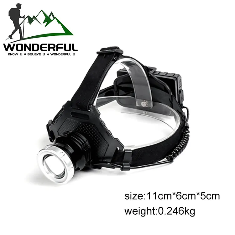 Aluminum Alloy Retractable Glare Usb Charging Waterproof Outdoor Night Fishing Headlamp