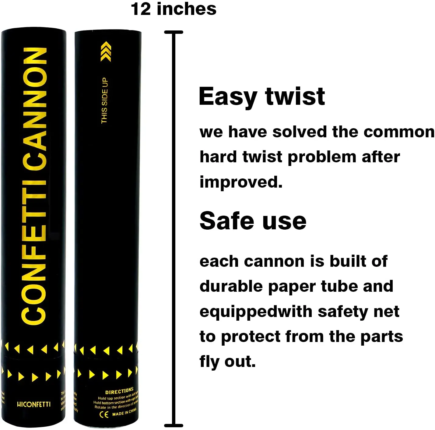 Nicro Silver Black Rose Gold Wedding Graduation Party Supplies Biodegradable Confetti Cannon Confetti Party Popper