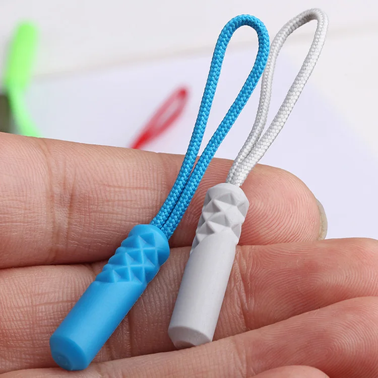 Wholesale bulk Custom rubber zipper pull for sport clothing,rubber zipper puller for sport shoes,zip puller with cord