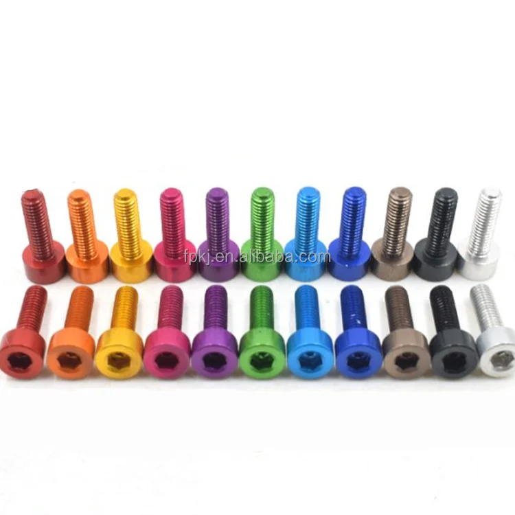 red blue yellow green 6-32 8-32 m3 m4 m5 knurled head aluminum alloy thumb screw