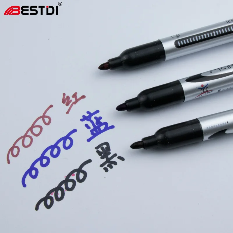 CHXN   Big headed marker pen, red, blue, black, oily quick drying marker pen