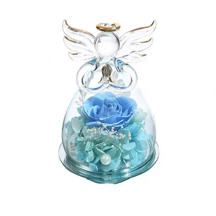 Valentines Day Gift 15*10cm Preserved Rose 50 Colors Forever Stabilized Eternal Roses In Glass Dome For Mothers Day Gifts