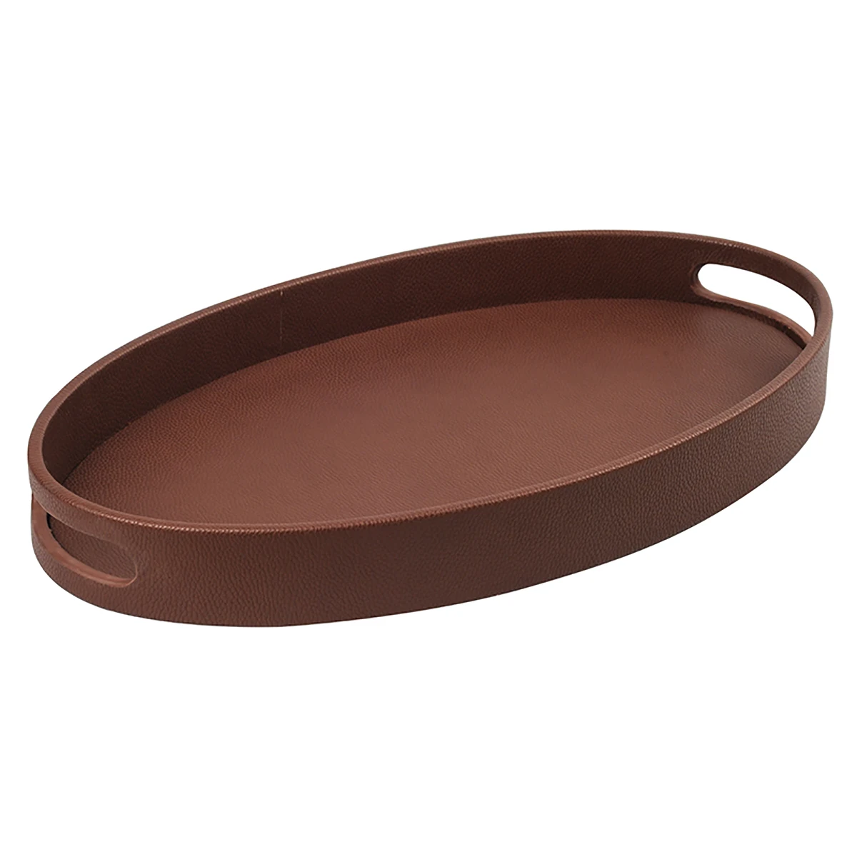 Non Slip nice Restaurant PU Leather Fast Food Serving Tray Wooden With SABER Certificate