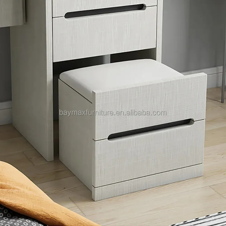 Wholesale mini dressing table makeup vanity table with mirror and stool