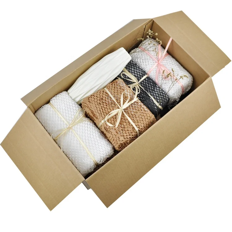 2023 Hot sales high quality packaging rolling paper virgin wood pulp paper eco honeycomb wrapping paper