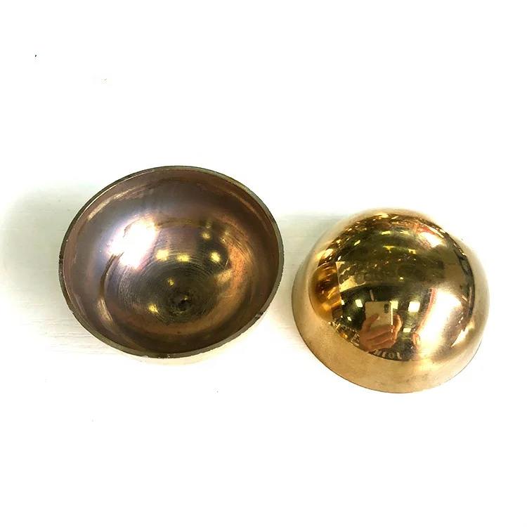 Golden Stainless Steel Half Round Ball 500mm Outdoor Sculpture Hollow Metal Steel Sphere Steel Hemisphere