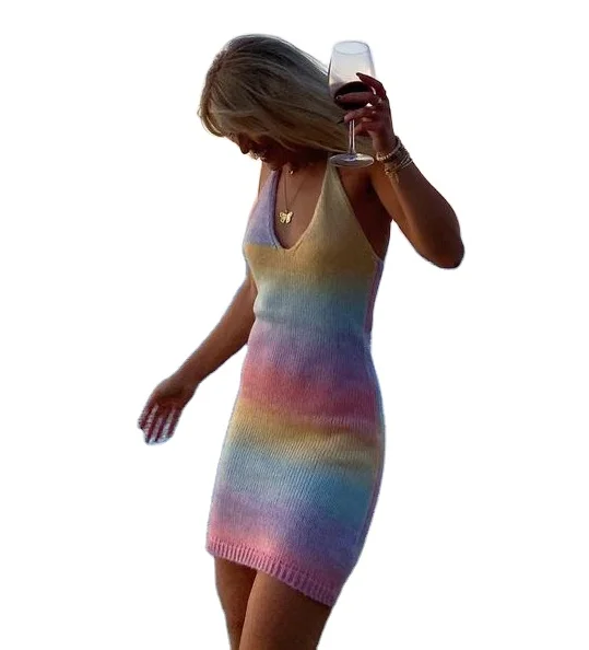 
New Arrival Summer Sexy Club Women Clothing Casual Sleeveless Beach Bodycon Dresses Tight Dresses Women Tshirt Dress 