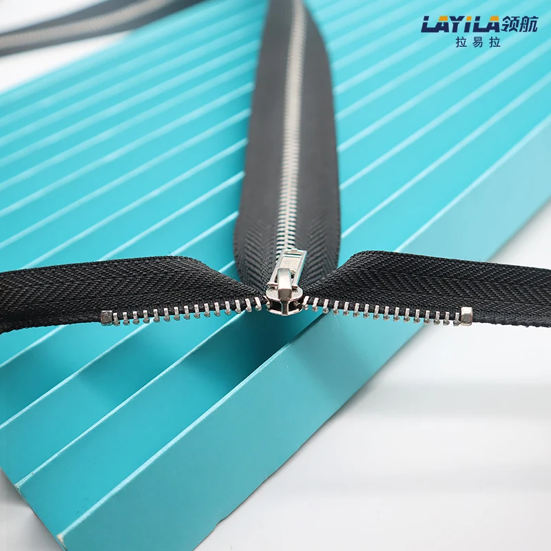 Aluminum Metal Zippers With Metal Zipper Slider