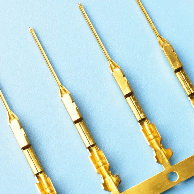 QWT pin male electrical connectors copper brass stamped medical car terminal