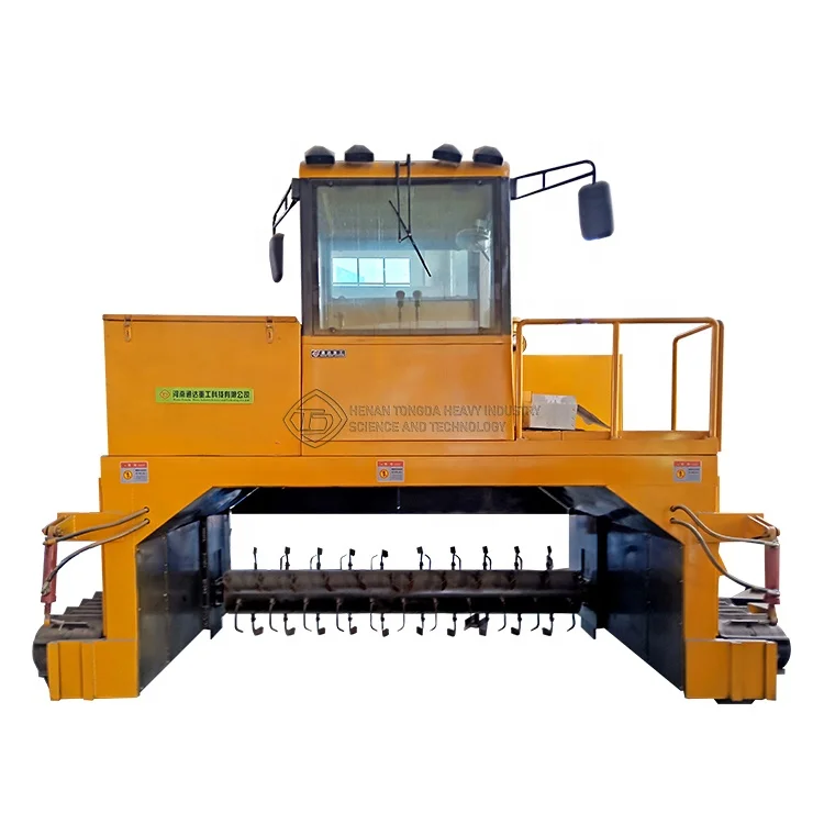 Cow dung window compost turner/crawler compost making machine/recycle equipment for composting