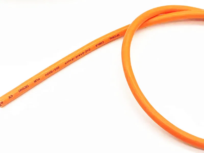 2X2.0 + 4X0.3mm 300/500V высокая гибкая Оранжевая Куртка Серводвигатель разъем спиральный сезон весна спиральная электрическая ТПУ PUR