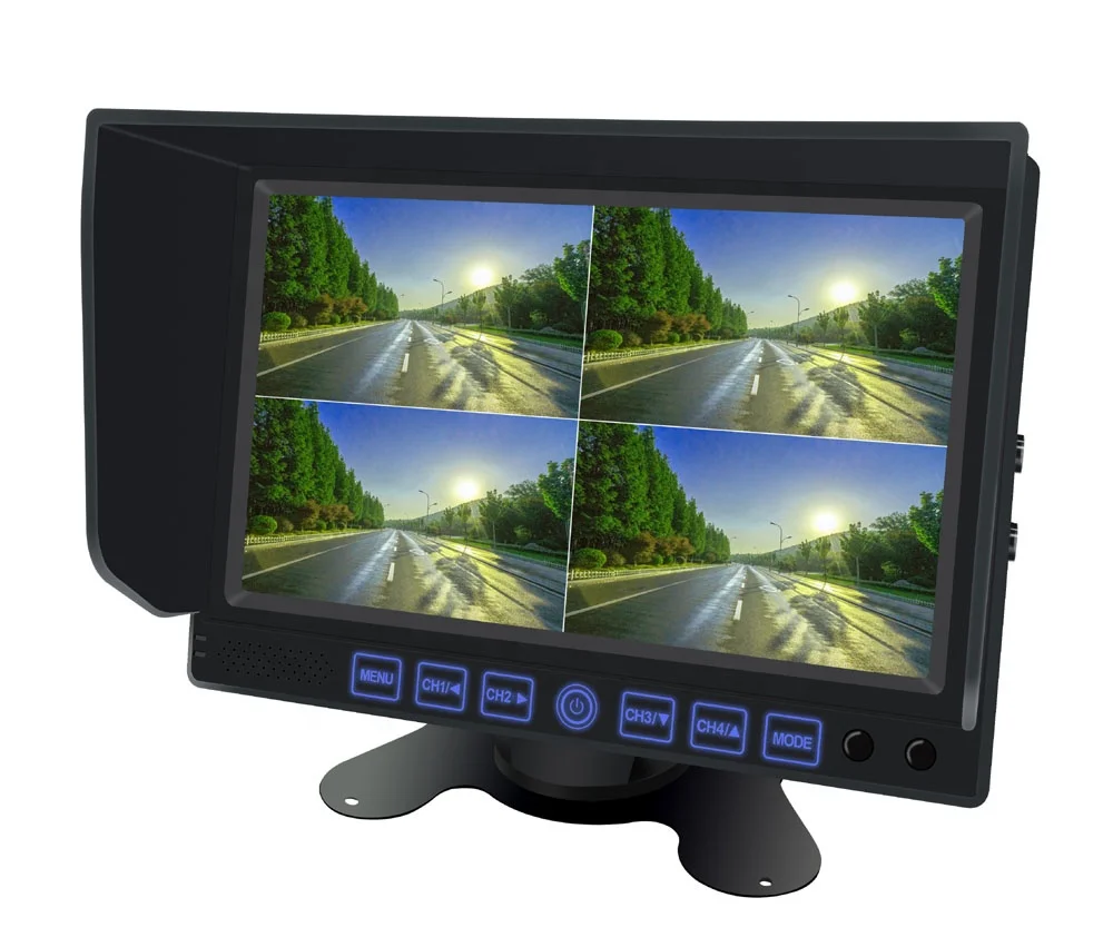 Недорогой 7-дюймовый HD AHD 1080P 4CH 4 Сплит-канал Tft ЖК-экран 3 Av вход приборная панель дисплей грузовик четырехъядерный монитор