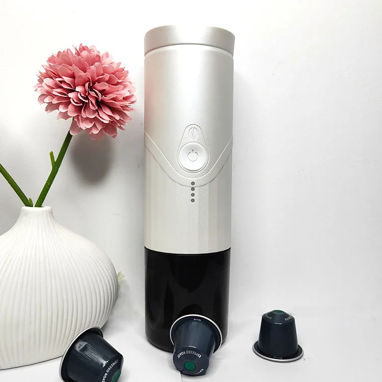 Electric portable coffee maker espresso coffee machine usb cable and stainless steel coffee capsule making machine