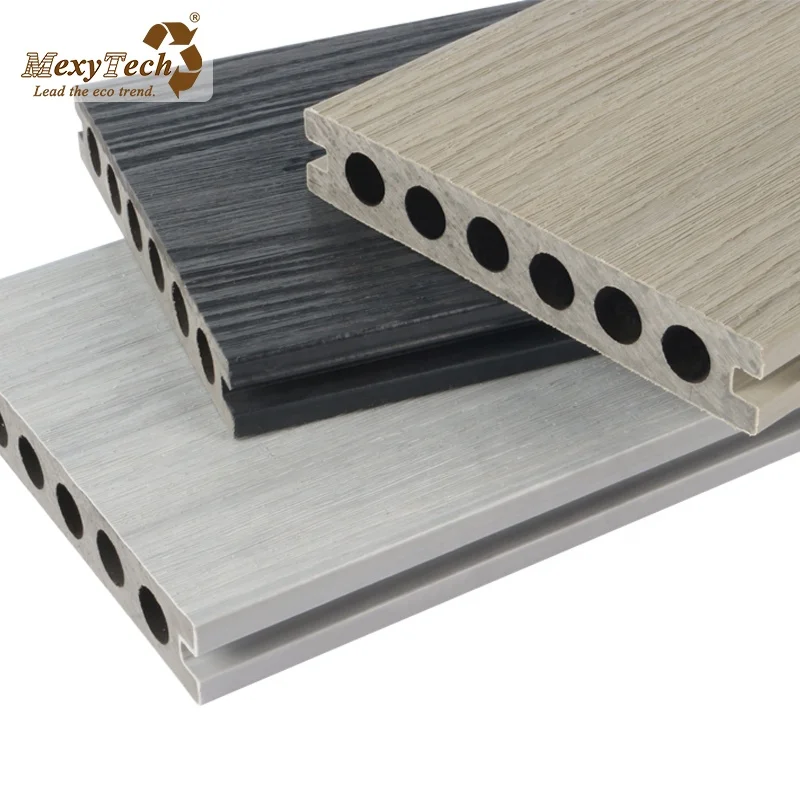high quality wholesale  wpc cheap balcony needed hollow composite decking