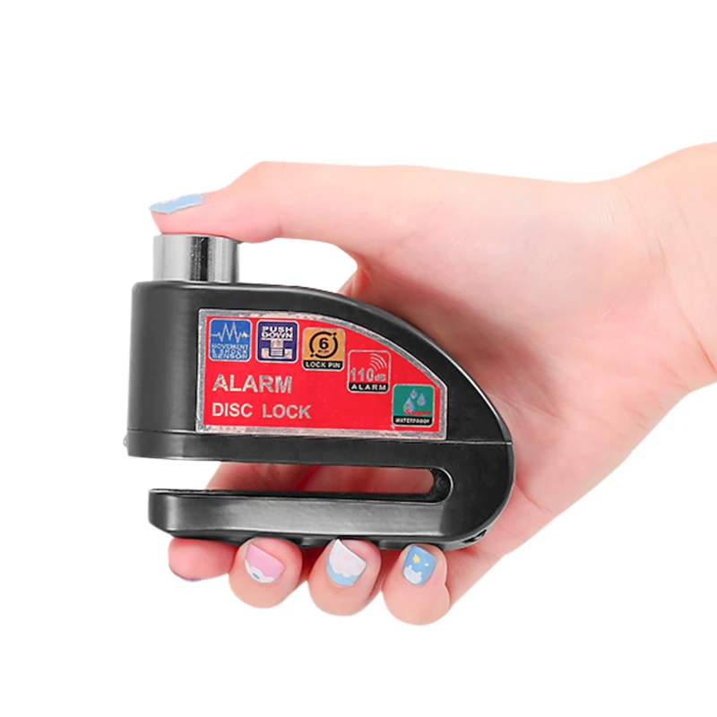 110Db Waterproof Bicycle Smart Disk Lock Alarm Motorcycle Bike Bicycle Disc Brake Reminder Safety Anti-Theft Lock