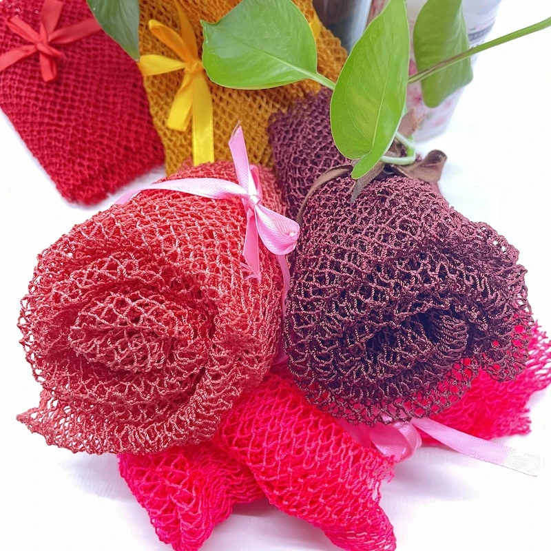 Skin Exfoliating Back Long Sponge Nylon Sponge Exfoliating African Body Net Scrubbing Bath Sponge