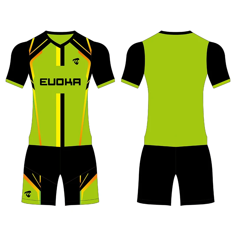 High Quality Full Set Football Jersey Quick Dry Sublimated Fabric Soccer Wear Professional  Soccer Uniform