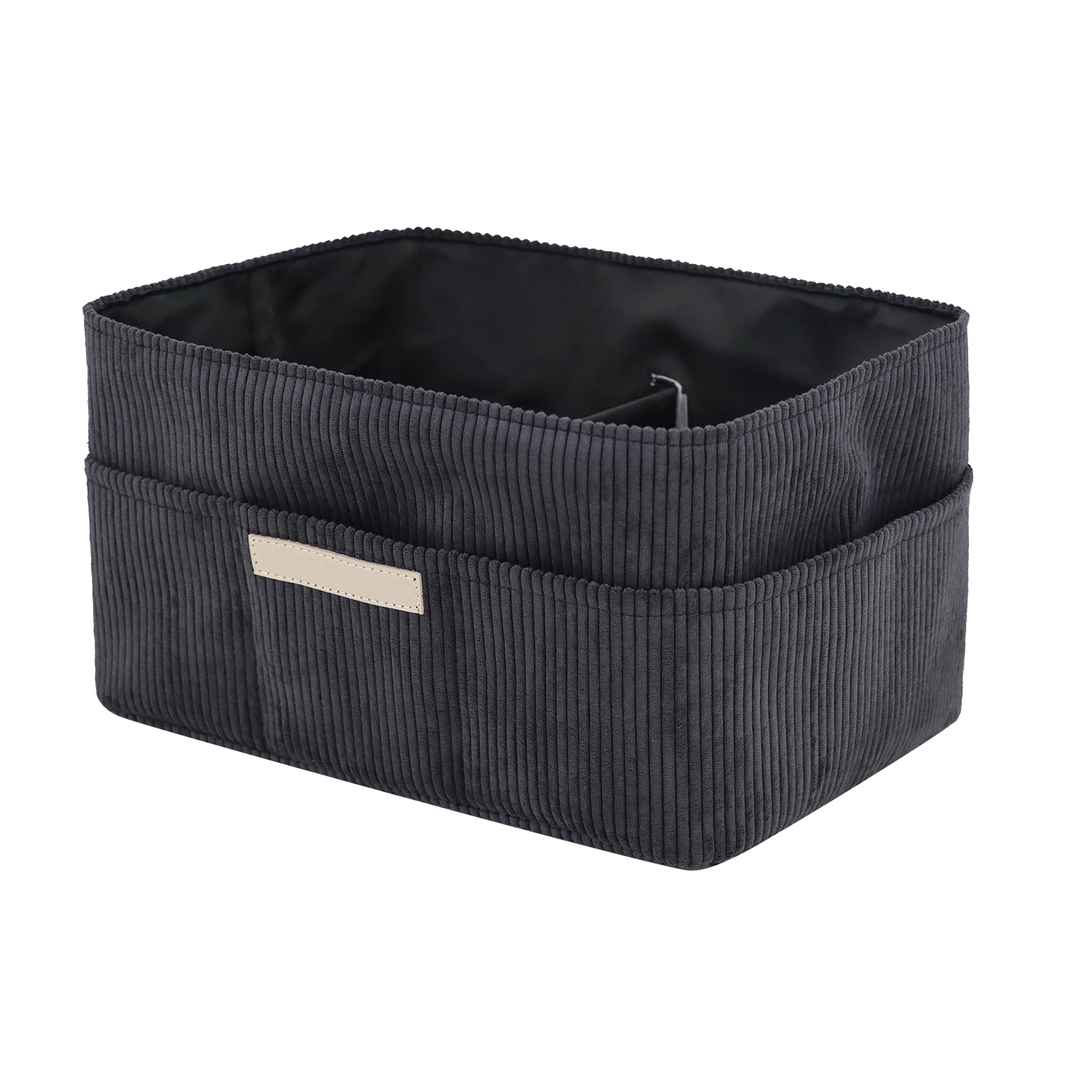 Hot sale large size portable diaper bin Corduroy baby caddy storage basket nappy essentials for newborn