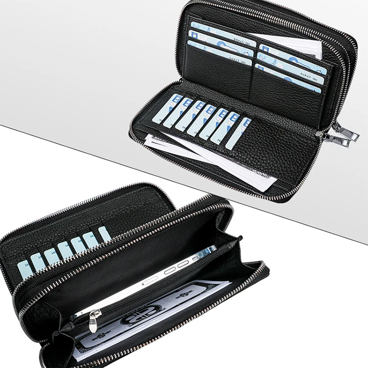 Hot sale crocodile genuine leather card holder long wallet for men