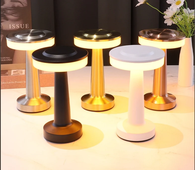 Portable LED Table Lamp with Touch Sensor 3-Levels Brightness Rechargeable Battery Up to 48 Hours Usage