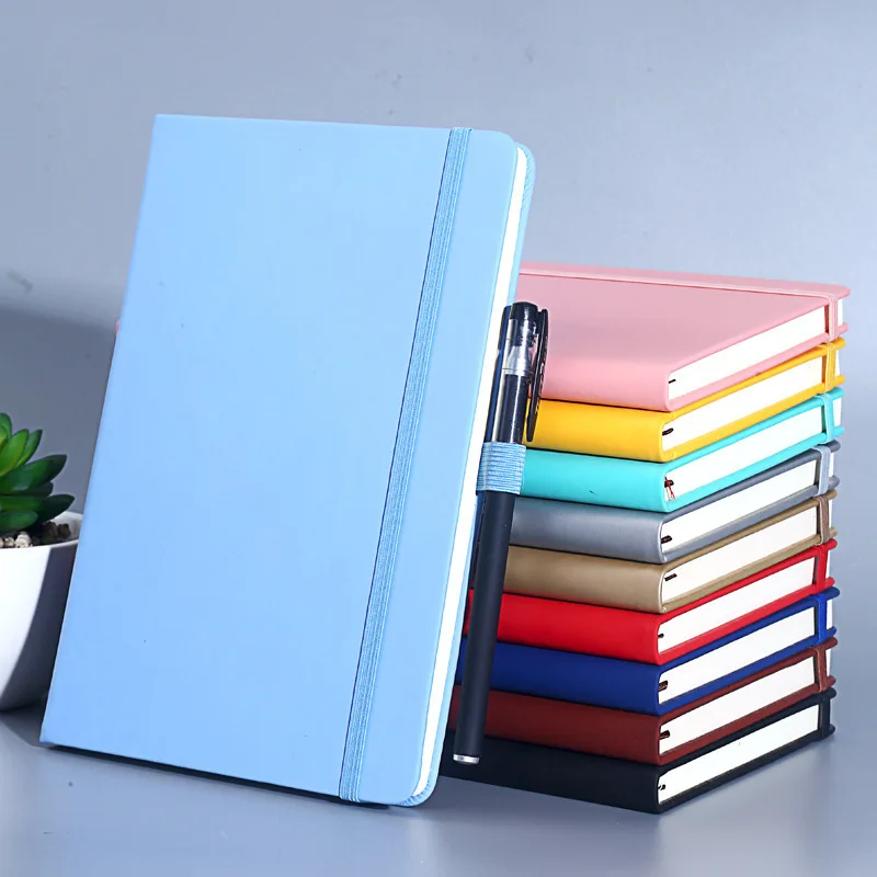 Wholesale Cheap Office School Supplies Pocket Book A6 PU Leather Elastic Notebook Creative Portable Notepad