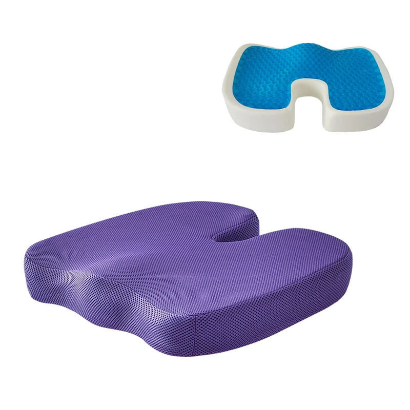 U Shape Seat Cushion With Cool Gel-3D Mesh Fabric Cover-Cooling Breathable Honeycomb inflatable donut driver Seat Cushion