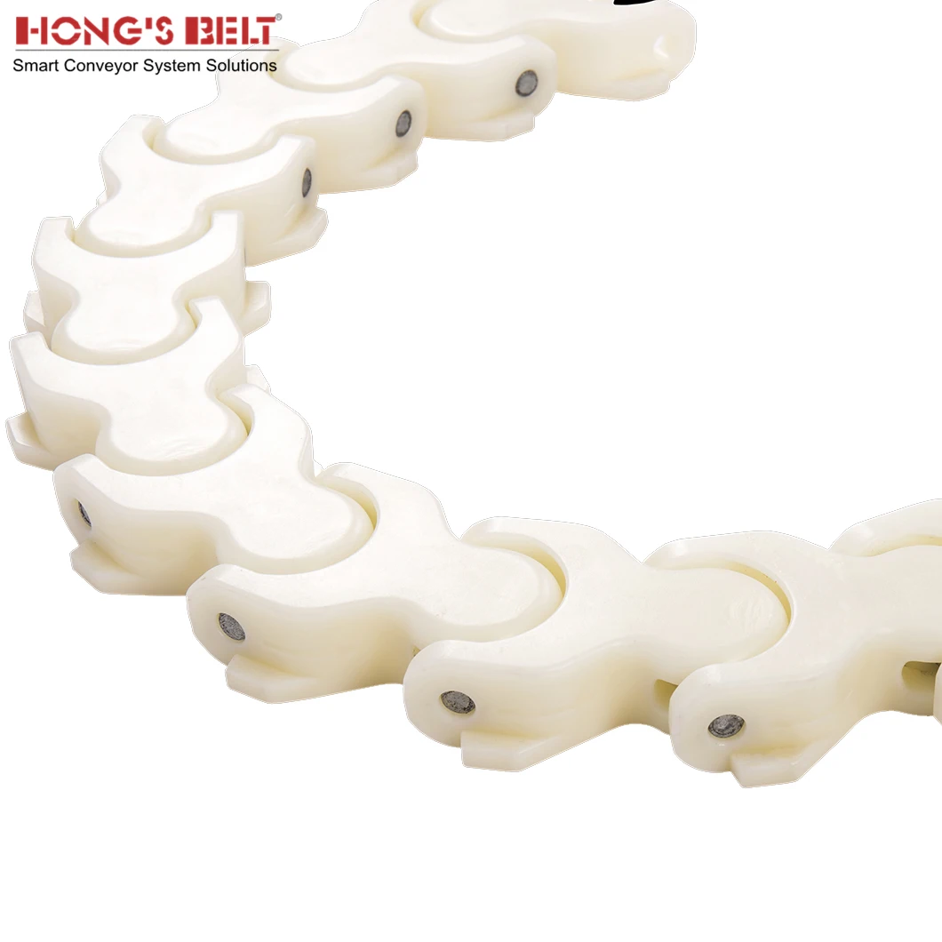 Hongsbelt 1701TAB Высококачественная пищевая конвейерная лента, пластиковая килевая цепь