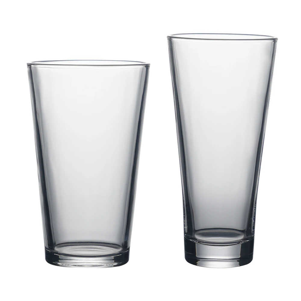 16 oz American Style round Pint Glass PC Plastic Mixing Drinkware for Water or Soft Drinks Beer Mug with Decorative Pattern