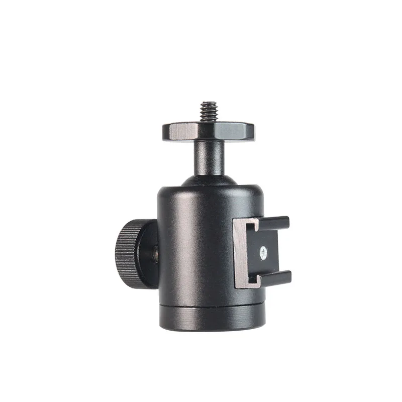 360 Degree Rotating 1/4' Screw Mini Ball Head Tripod Cold Shoe Mount Hot Shoe Adapter Photo Studio Accessories for DSLR Camera