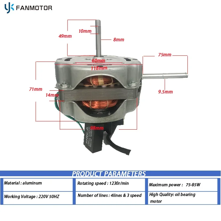China 18 Inch Industrial Fan Motor  3 In 1 Industrial Fan Motor Parts