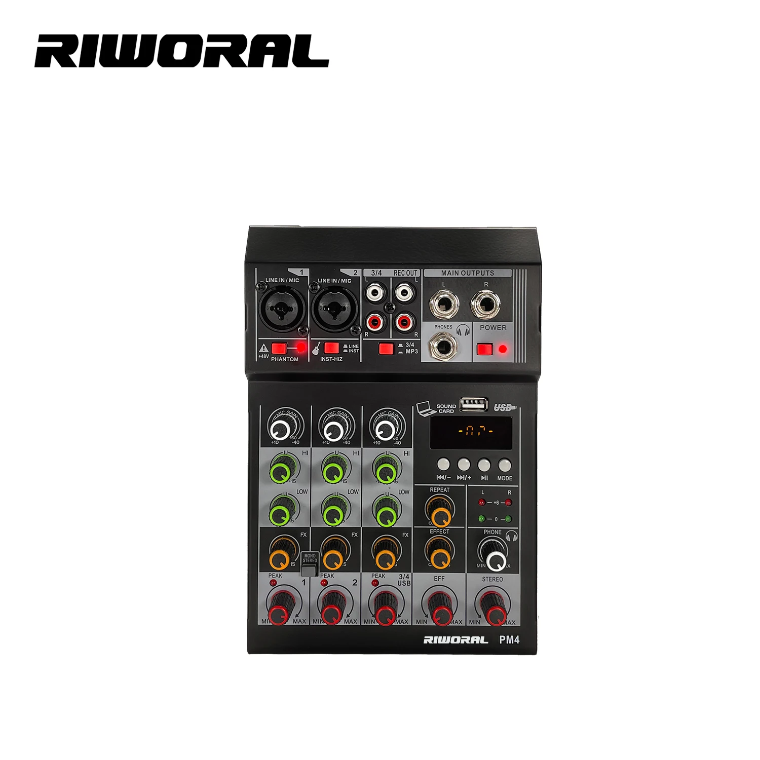 PM4 factory direct selling small party mini 2 channels with BT USB audio mixer system