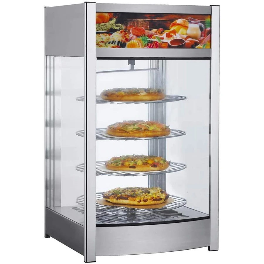 High Quality Counter Top Pizza Display Warmer Commercial Electric Food Pizza Warmer Showcase