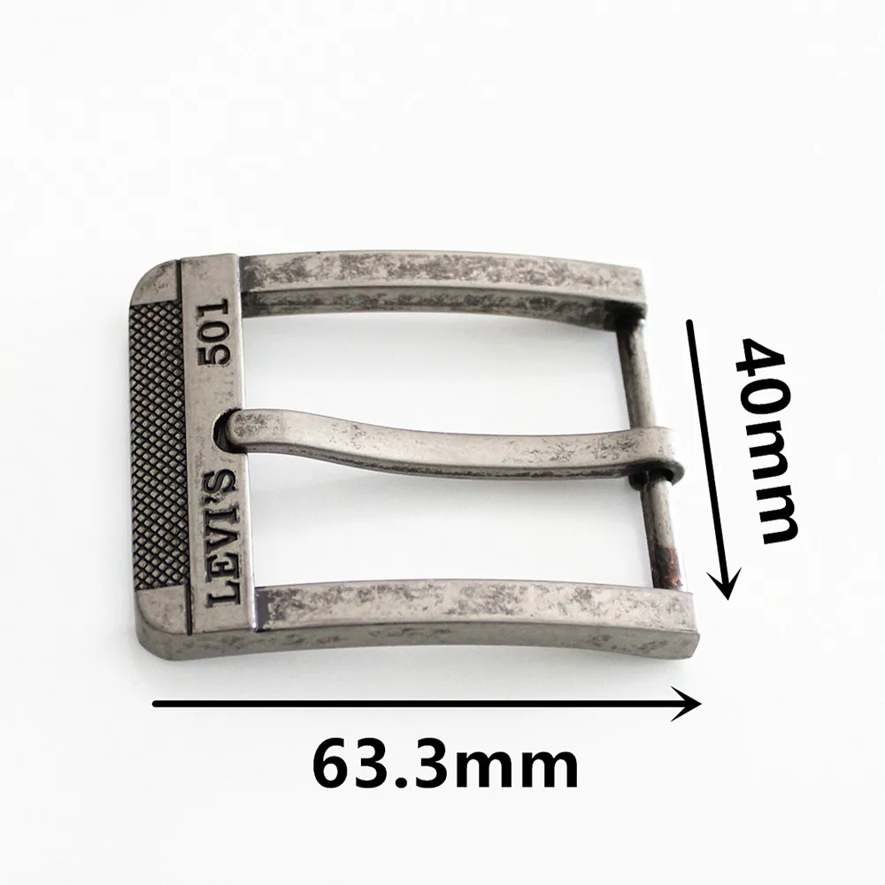 Metal zinc alloy fancy nickel free cowboy men belt pin buckle with logo