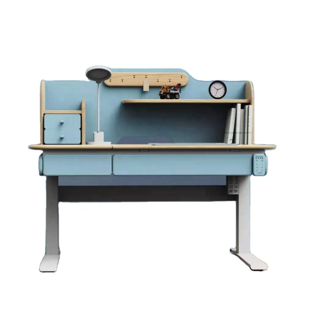 Детский Интеллектуальный деревянный обучающий стол с Электрическим Подъемом, Эргономичная Детская мебель для выращивания