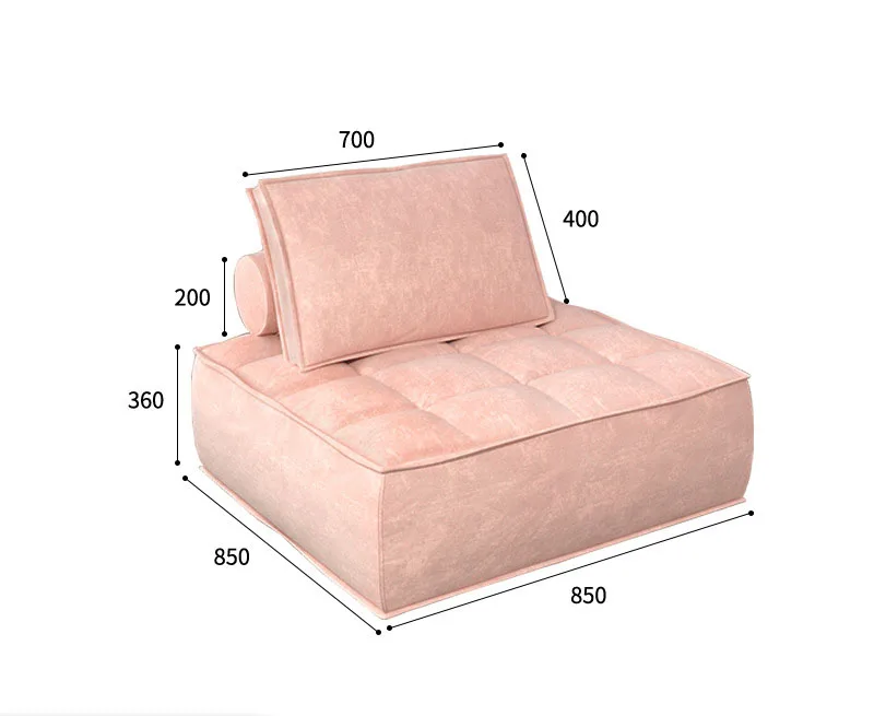 Wholesale Living Room Furniture Fabric Square Rebound Sponge Corner Sofa Modern Lazy Lounge